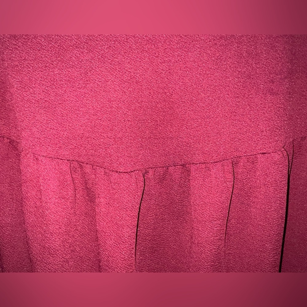 SHEIN Deep Red Textured Top - Picture 4 of 6